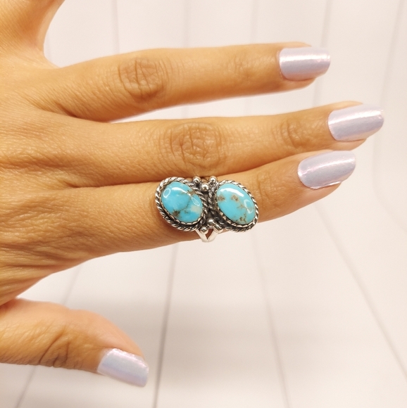 Size 7 All natural turquoise ring - Picture 8 of 11